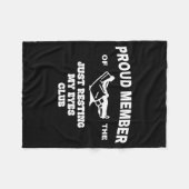 Proud Member Of Just Resting My Eyes Club Dad Fath Fleecedecke (Vorderseite (Horizontal))