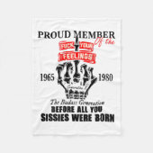 Proud Member Of The 1965-1980 Generation X Bad Gen Fleecedecke (Vorderseite)