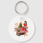 Proud Member Of Tinsel Society Lady Funny Christma Schlüsselanhänger (Vorderseite)