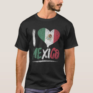 Proud mexikanische Heritage Hispanic Culture Herz  T-Shirt