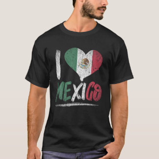 Proud mexikanische Heritage Hispanic Culture Herz T-Shirt