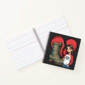 Proud Military Ehefrau - "Boot Ehefrau" Herz Notizblock (Innenseite)