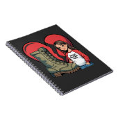 Proud Military Ehefrau - "Boot Ehefrau" Herz Notizblock (Rechte Seite)