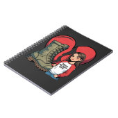 Proud Military Ehefrau - "Boot Ehefrau" Herz Notizblock (Linke Seite)