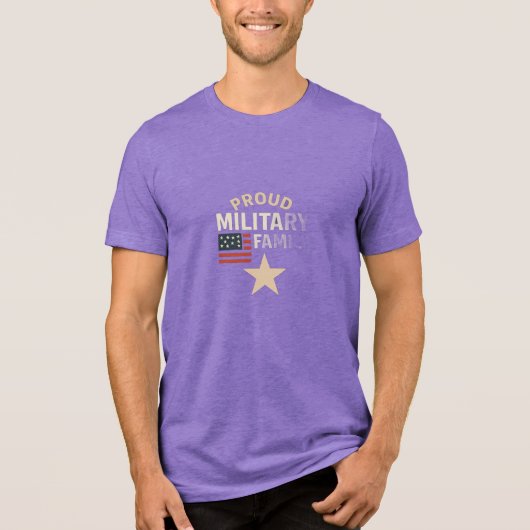 Proud Military Family Bella+Canvas Tee (Vorderseite)