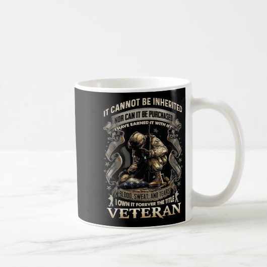 Proud Military Veteran Patriotic American Flag It Kaffeetasse (Rechts)