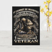 Proud Military Veteran Patriotic American Flag It  Karte (Gelbe Blume)