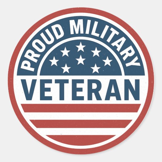 Proud Military Veteran Sticker | Patriotisch bewaf (Vorderseite)