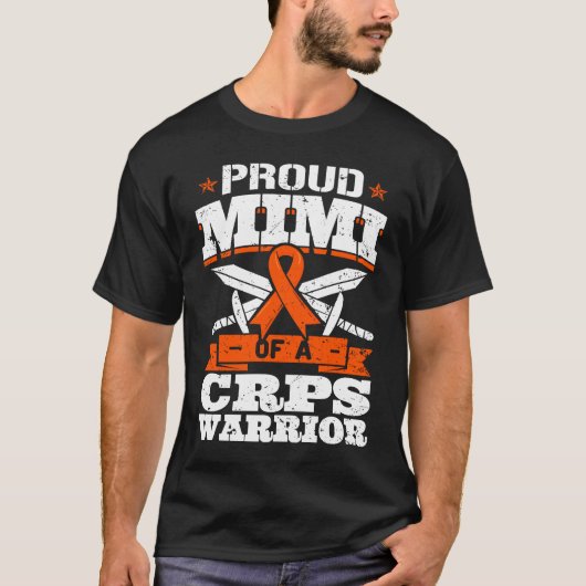 Proud Mimi Of A CRPS Warrior RSD Awareness Ribbon T-Shirt (Vorderseite)