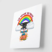 Proud Mom Grad Squad 2026 Quadratische Wanduhr (Winkel)