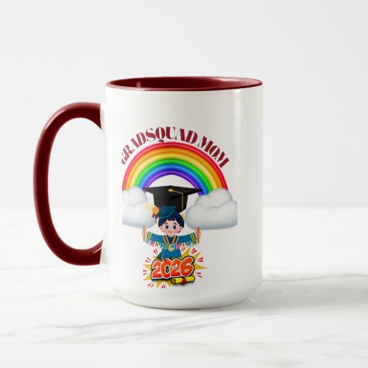 Proud Mom Grad Squad 2026 Tasse (Links)