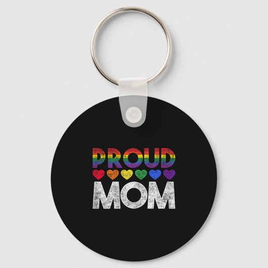 Proud Mom Lgbt  Schlüsselanhänger (Vorderseite)