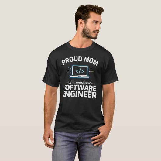 Proud Mom of a Coder T-Shirt (Vorne ganz)