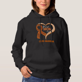 Proud Mom Of A COPD Warrior Ribbon Heart Hoodie