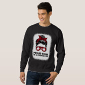 Proud Mom of a Firefighter Bleached Messy Bun Us F Sweatshirt (Vorne ganz)