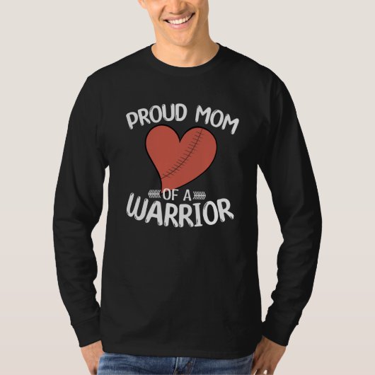 Proud Mom of a Heart Warrior CHD Surgery CHD Aware T-Shirt (Vorderseite)