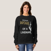 Proud Mom Of A Lineman Leopard Plaid Electric Cabl Sweatshirt (Vorne ganz)