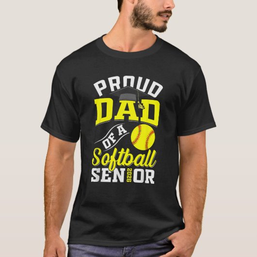 Proud Mom of a Softball Senior class of 2026 gradu T-Shirt (Vorderseite)