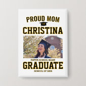 Proud mom parent of student of class of 2025 button (Vorderseite)