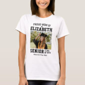 Proud Mom Senior Year Graduate Parent Custom T-Shirt (Vorderseite)