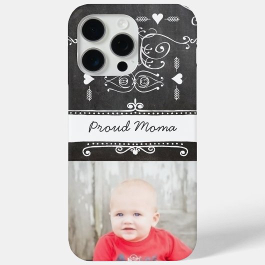 Proud Moma Chalkboard Typografie Kunst Case-Mate iPhone Hülle (Rückseite)