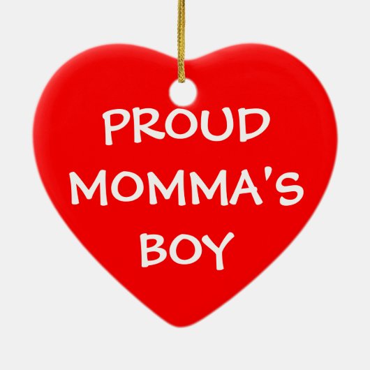 Proud Mommas Boy Keramikornament (Hinten)