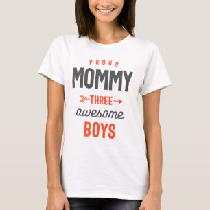 Proud Mommy drei phantastischen Jungs Mütter Tages T-Shirt