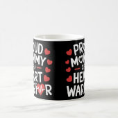 Proud Mommy eines Herzkriegers Chd Awareness Warri Kaffeetasse (Mittel)