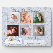 Proud Mommy New Baby Boy 6 Foto Fotoplatte (Vorderseite)