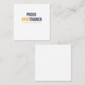 Proud Mops Trainer Quadratische Visitenkarte (Vorne/Hinten)