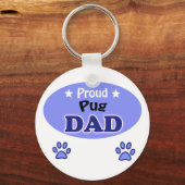 Proud Mops Vater Schlüsselanhänger (Vorderseite)