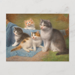 Proud Mother Cat Wilhelm Schwar Art Postkarte