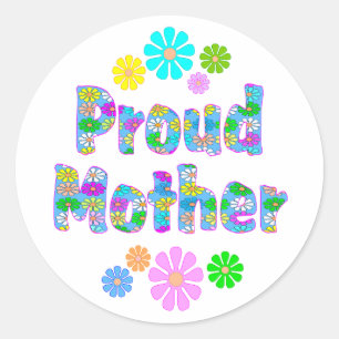 Proud Mother Runder Aufkleber