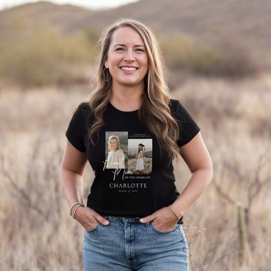 Proud Mum des Graduate Script-Fotos Keepake Tri-Blend Shirt