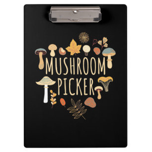Proud Mushroom Picker Klemmbrett