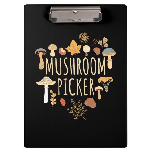 Proud Mushroom Picker Klemmbrett (Vorderseite)