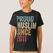 Proud Muslim Since 2011 Embracing Islamic Faith Ne T-Shirt (Vorderseite)