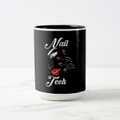Proud Nail Tech Zweifarbige Tasse (Mittel)