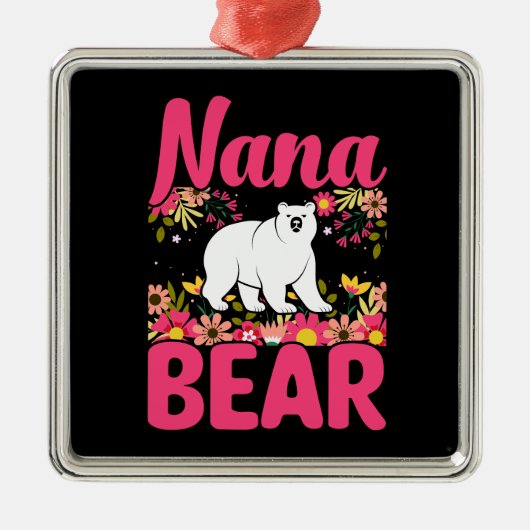 Proud Nana Bear Ornament Aus Metall (Vorne)