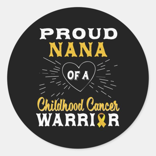 Proud Nana eines Krebskriegers im Kindesalter Runder Aufkleber (Vorderseite)