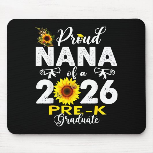 Proud nana of 2026 pre-k graduate mothers day mousepad (Vorne)