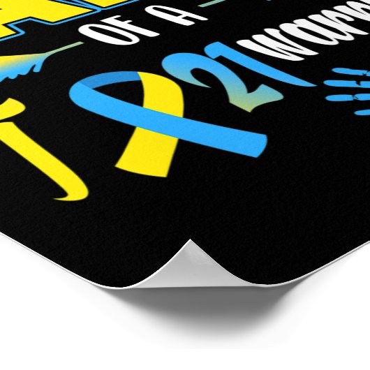 Proud Nana of T21 Warrior Down Syndrome Awareness Poster (Ecke)