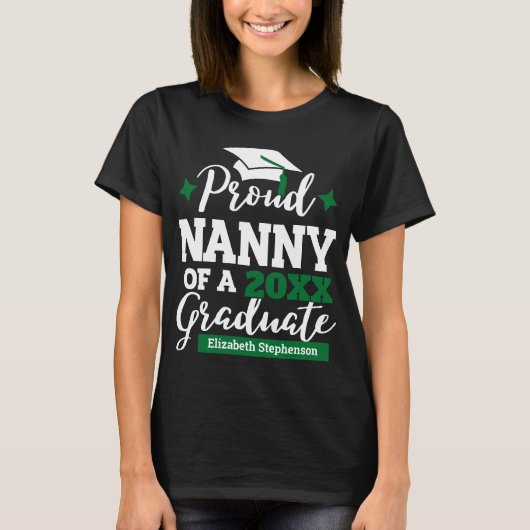 Proud Nanny von einer 2023-Graduierten-Familie, di T-Shirt (Vorderseite)
