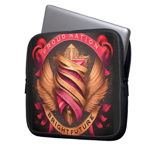 Proud Nation Bright Future Electronics Bag Laptopschutzhülle (Vorderseite Links)