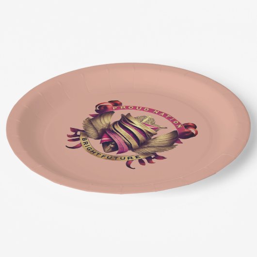 Proud Nation Bright Future Pappteller (Schrägansicht)