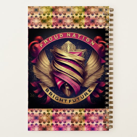 Proud Nation Bright Future Spiral Notebook Notizblock (Rückseite)