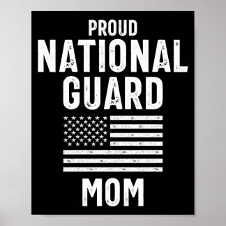 Proud national guard mom memorial day gift poster