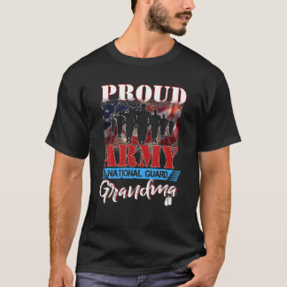 Proud National Guard Oma Dog Tags Flag Militar T-Shirt