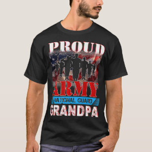 Proud National Guard Opa Dog Tags Flag Militar T-Shirt