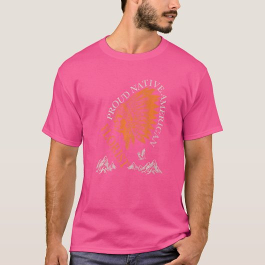 Proud Native American Job Florist T-Shirt (Vorderseite)